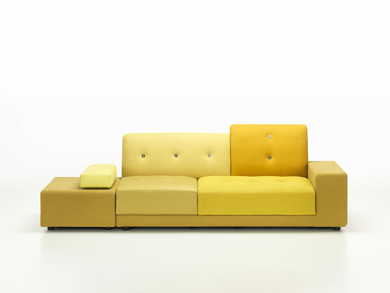 Polder sofa by Hella Jongerius now in yellow